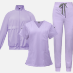 3-Piece Unisex Scrub Set: Fitted - Lavender Purple