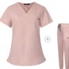 Customize Unisex Scrub Set: Fitted - Pink