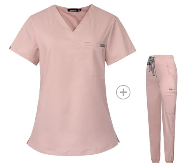 Customize Unisex Scrub Set: Fitted - Pink