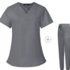 Customize Unisex Scrub Set: Fitted - Gray