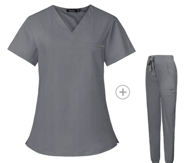 Customize Unisex Scrub Set: Fitted - Gray