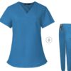 Customize Unisex Scrub Set: Fitted - Turquoise