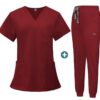 Unisex Scrub Set: Fitted; RED