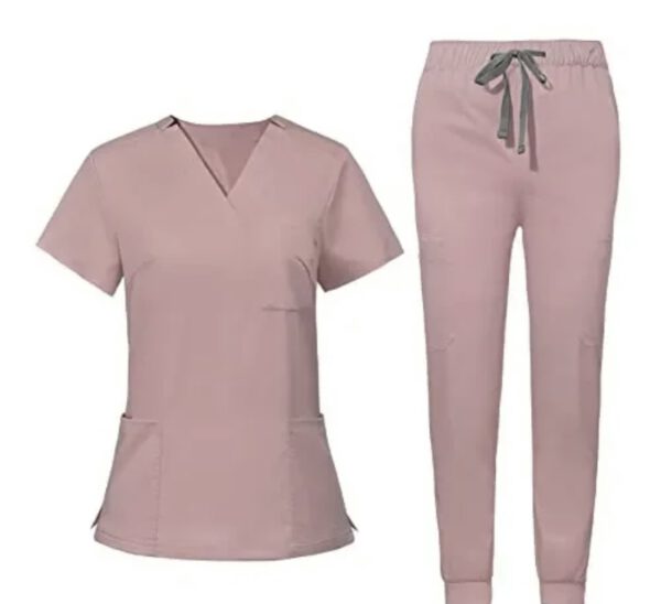 Male Scrub Set: Fitted - Pink