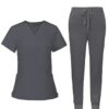 Male Scrub Set: Fitted - Gray