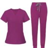 Male Scrub Set: Fitted - Fuchsia