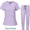 Male Scrub Set: Fitted - Light Purple