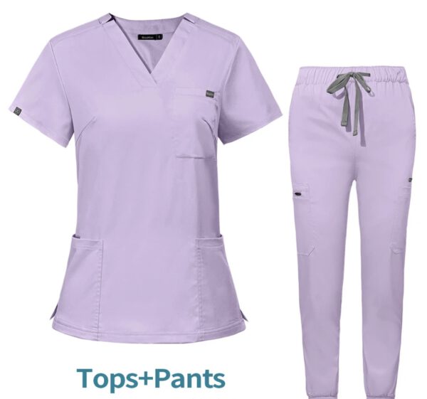 Male Scrub Set: Fitted - Light Purple