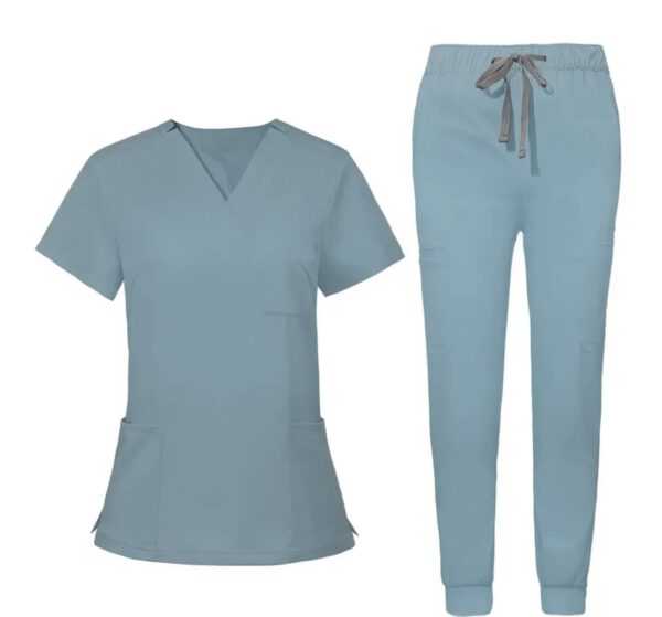 Male Scrub Set: Fitted - Light Blue