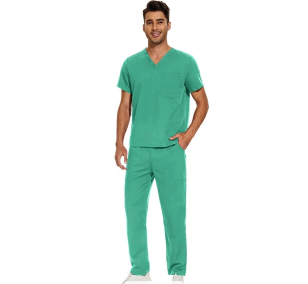 Male Scrub Set: Flare - Light Green