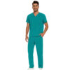 Male Scrub Set: Flare - Aqua Blue