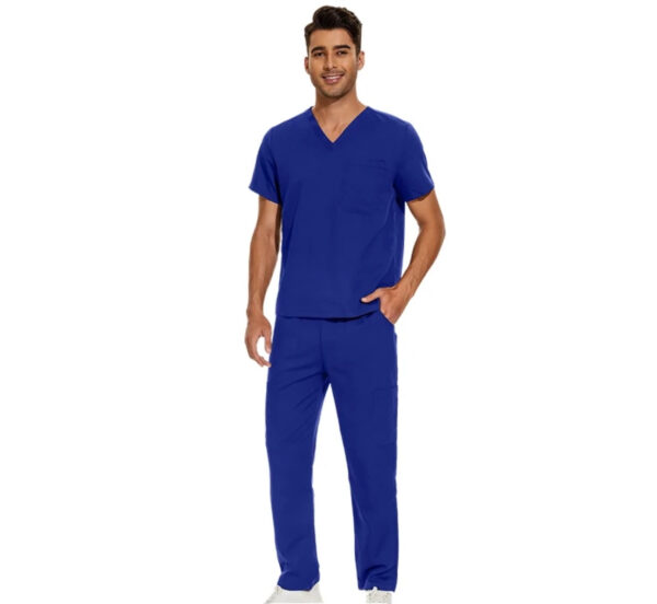 Male Scrub Set: Flare - Blue