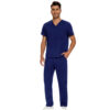 Male Scrub Set: Flare - Navy Blue