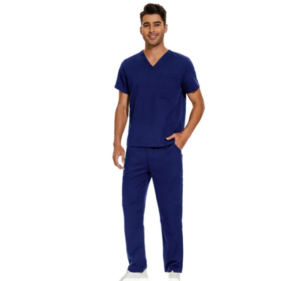 Male Scrub Set: Flare - Navy Blue