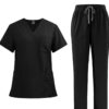 Unisex Scrub Set: Flare - Black