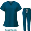 Unisex Scrub Set: Fitted - Caribbean Blue