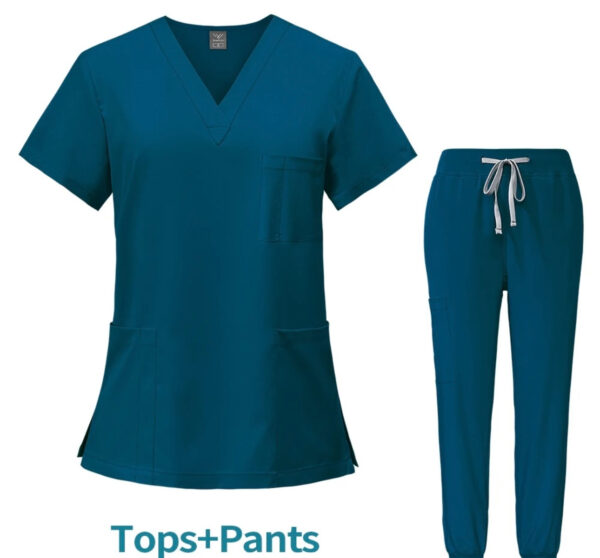 Unisex Scrub Set: Fitted - Caribbean Blue