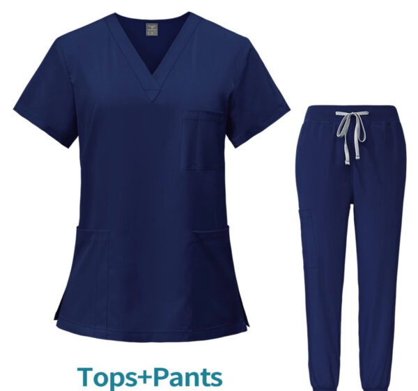 Unisex Scrub Set: Fitted - Navy Blue