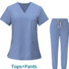 Unisex Scrub Set: Fitted - Light Blue