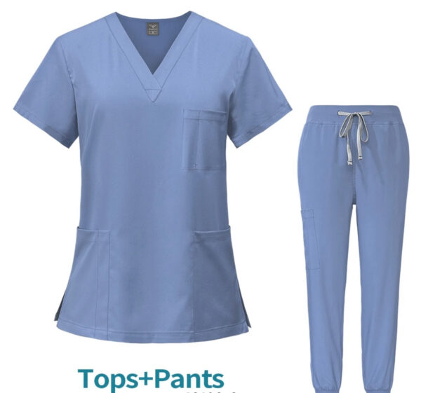 Unisex Scrub Set: Fitted - Light Blue