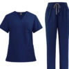 Unisex Scrub Set: Flare - Navy Blue