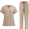 Unisex Scrub Set: Flare - Beige