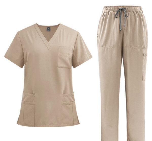 Unisex Scrub Set: Flare - Beige