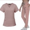 Women Scrub Set: Flare - Pink